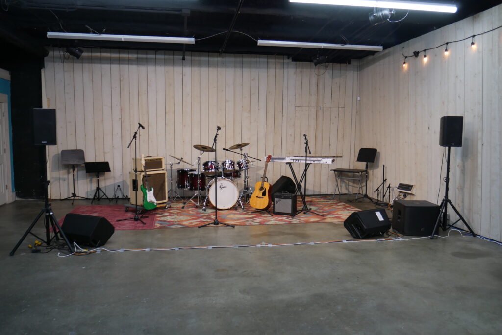 Blue Room view from sound board (guitars not included)